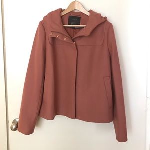 J Crew Melton Wool Bib Coat